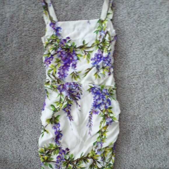 NWOT Dolce & Gabanna y2k Pastel floral SILK mini dress M - Picture 2 of 13
